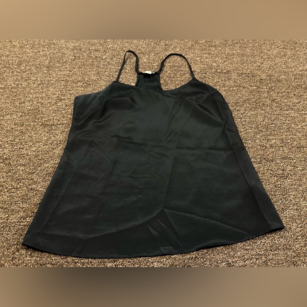 J Crew Women’s black silky soft tank top 4 sleeveless EUC intimate casual blouse